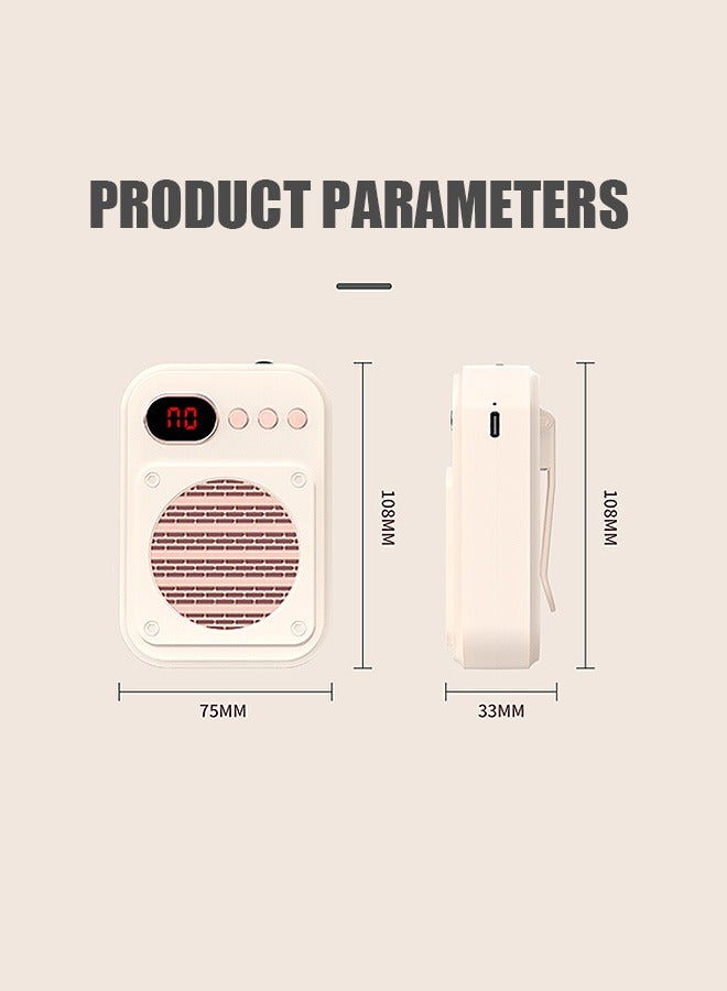 Voice Amplifier with Wired Microphone Headset, Portable Rechargeable Pa System Speaker Personal Speech Amplifier, Loudspeaker for Teachers Tour Guides Coaches Metting Yoga Fitness (Pink) - Image 2