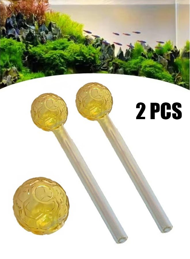 2 Pcs Glass Mini inflow Pipe, Inflow Pipe Water PumpAquarium FilterTubing, Portable Mini Filter Water Pipe - Image 1