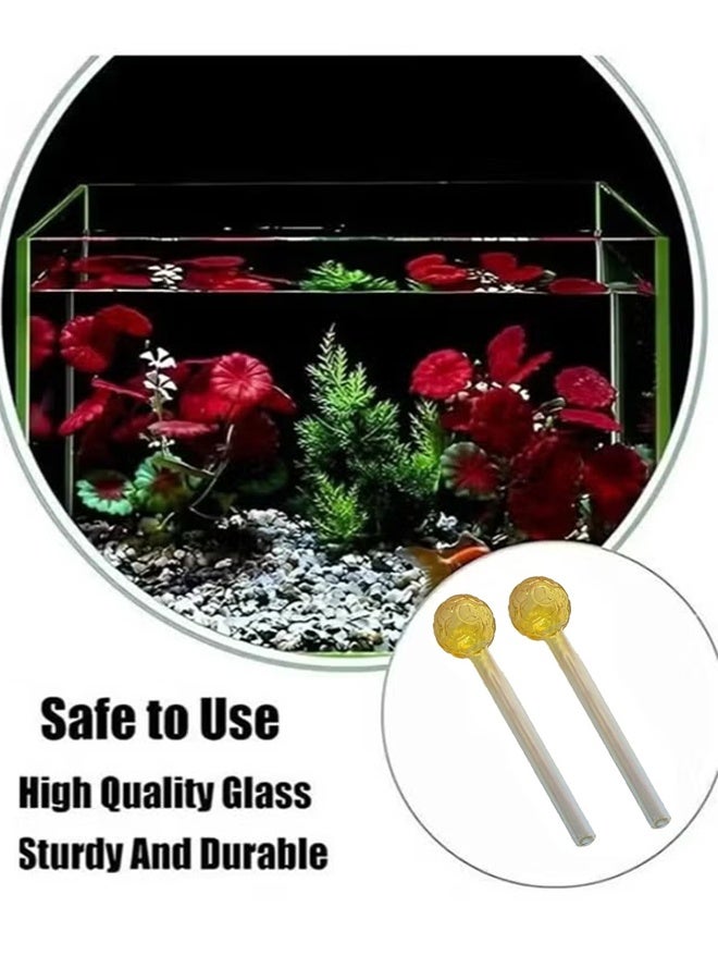 2 Pcs Glass Mini inflow Pipe, Inflow Pipe Water PumpAquarium FilterTubing, Portable Mini Filter Water Pipe - Image 2