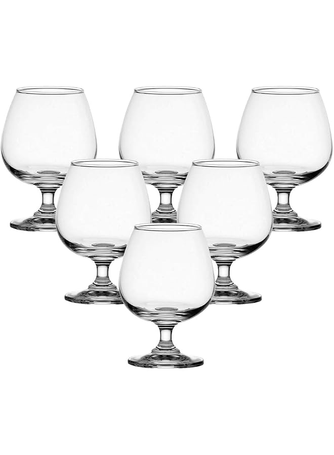 S-TOP Classic Brandy Glass, 255Ml, Set Of 6, 501X09, Cognac Glass, Balloon Glass, Brandy Goblet, Sherry Glass - Image 1