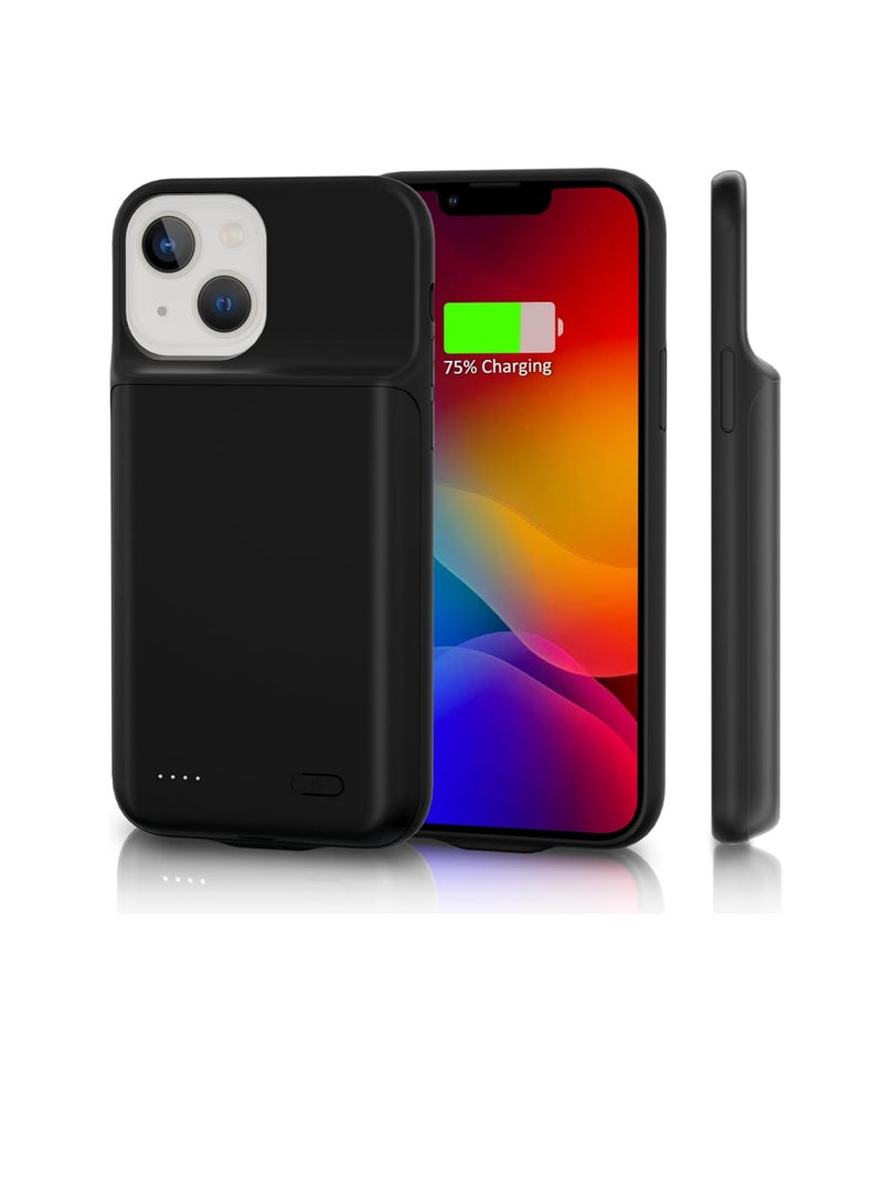 Zexen Battery Case for iPhone 13 [7000 mAh] Additional Battery Charging Case Battery Case Mobile Phone Case Battery Case Power Bank Case for iPhone 13, Ultra Thin and Portable Battery Case [6.1  - Image 1
