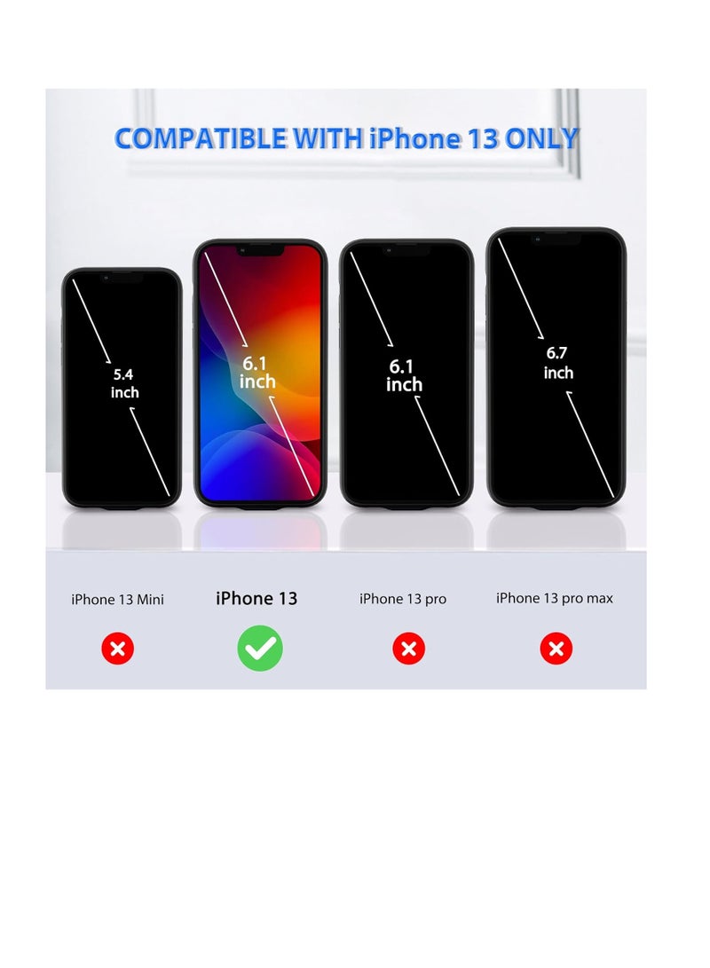 Zexen Battery Case for iPhone 13 [7000 mAh] Additional Battery Charging Case Battery Case Mobile Phone Case Battery Case Power Bank Case for iPhone 13, Ultra Thin and Portable Battery Case [6.1  - Image 2
