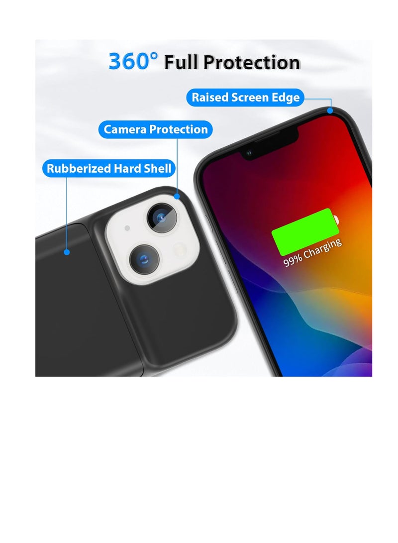 Zexen Battery Case for iPhone 13 [7000 mAh] Additional Battery Charging Case Battery Case Mobile Phone Case Battery Case Power Bank Case for iPhone 13, Ultra Thin and Portable Battery Case [6.1  - Image 3