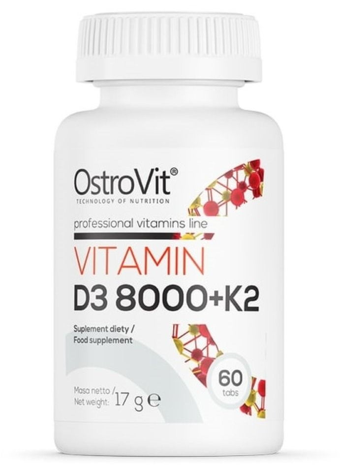 OstroVit - Vitamin D3 8000 K2 60 tabs - Image 1