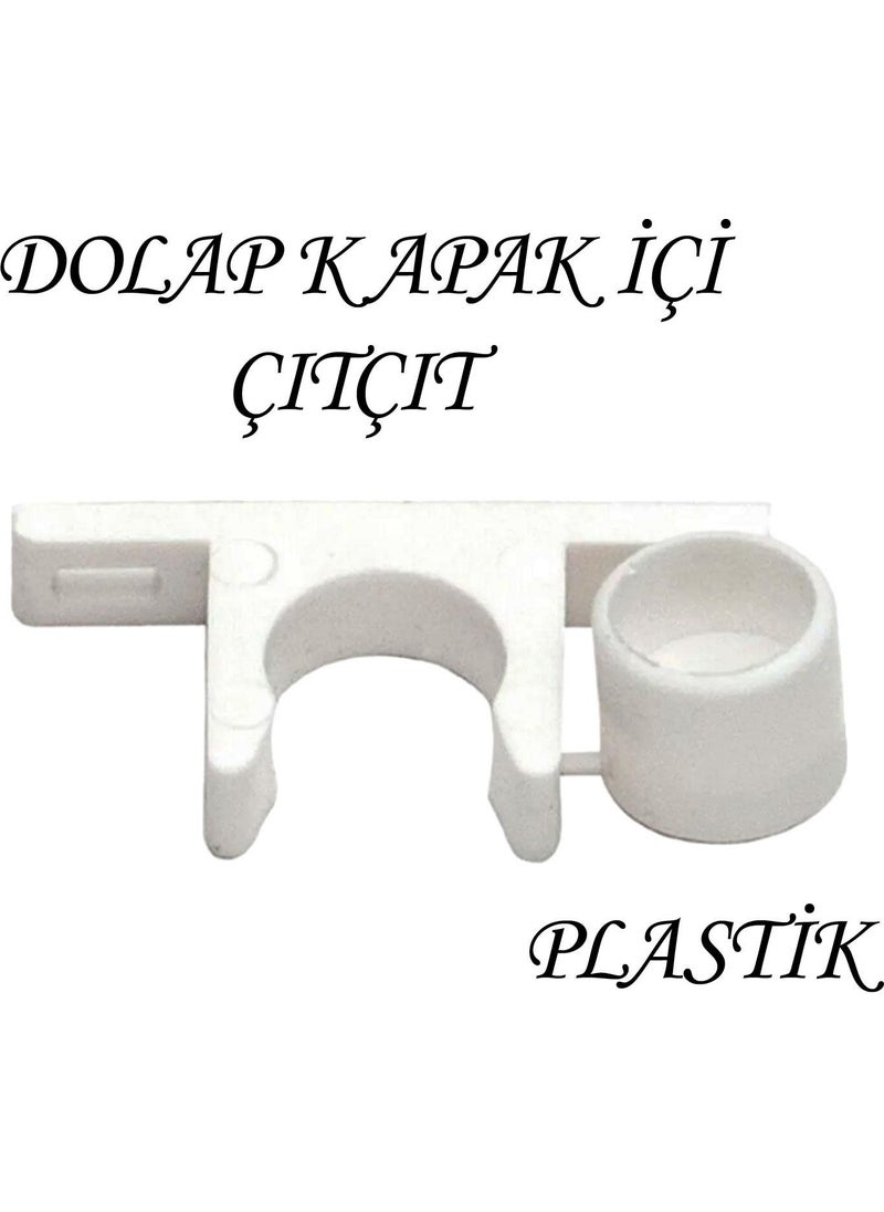 Glaswen 15 Pieces Furniture Cabinet Door Plastic Snap Fastener White  - Image 1