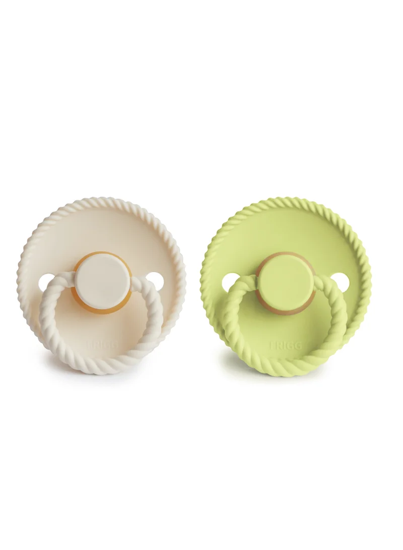 FRIGG Rope Latex 2-Pack 0-6 Months - Cream/Green Tea - Size 1