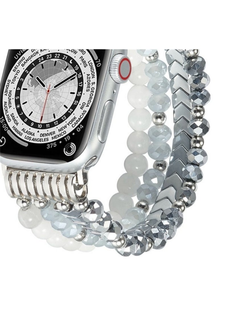 Yegni Arrow-shaped beaded watch band for Apple Watch jewelry crystal wristband - Image 2