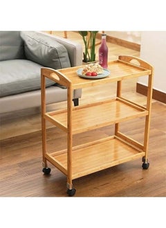 co arma Brown 3-Tier Rolling Serving Table  - Image 4