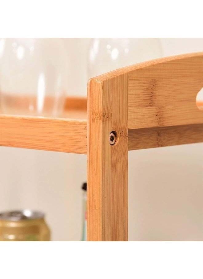 co arma - Brown 3-Tier Rolling Serving Table - Image 1