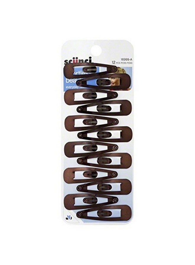Scunci Scnc Brwn Clippies Size 12Pk