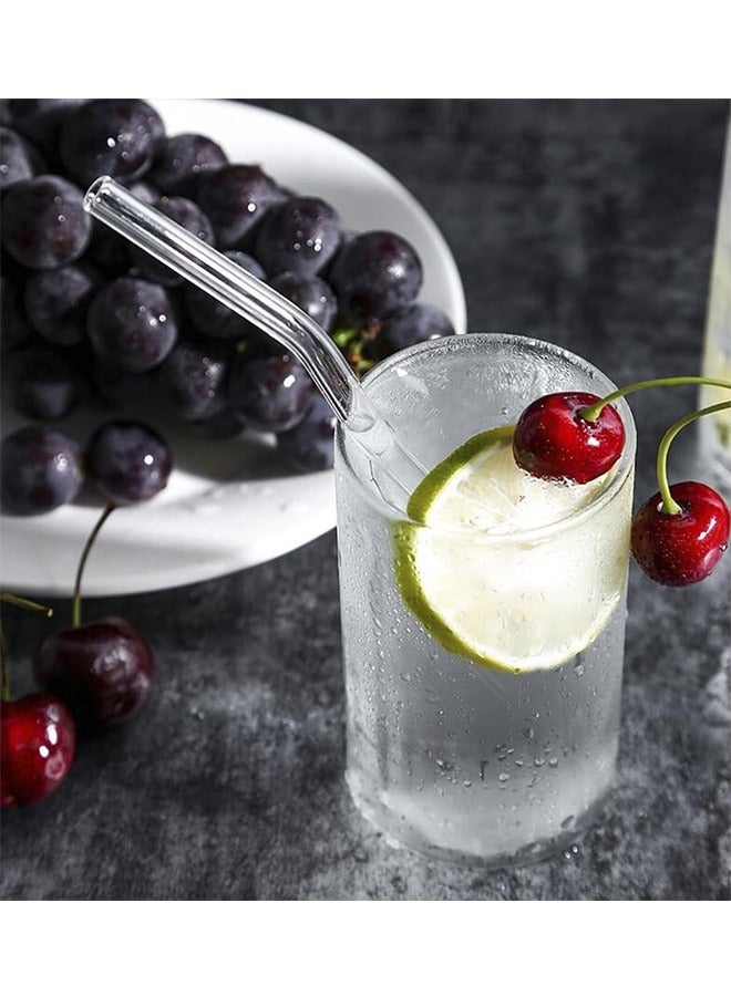 4 Pcs Reusable Glass Straws with Cleaning Brushes, BPA Free Food grade Bent Glass Drinking Straws, Multipurpose Straw for Smoothies Milkshakes Juice (Colorful) - Image 4