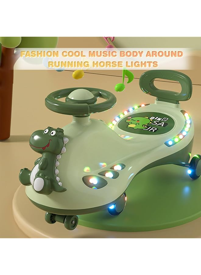DMG TECH Ride Car For Kids Magic Swing Cars Wiggle Car With Pu Led Wheels And Music Gears Or Pedals Twist Turn Wiggle Movement To Steer Car Boys And Girls Infant Ride On Car For1 10 Years Old Gift - Image 2