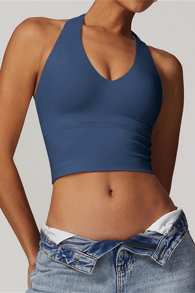 عام المرأة الرسن الرياضة الصدرية الخامس الرقبة الصالة الرياضية تجريب اليوغا حمالات الصدر - Image 1