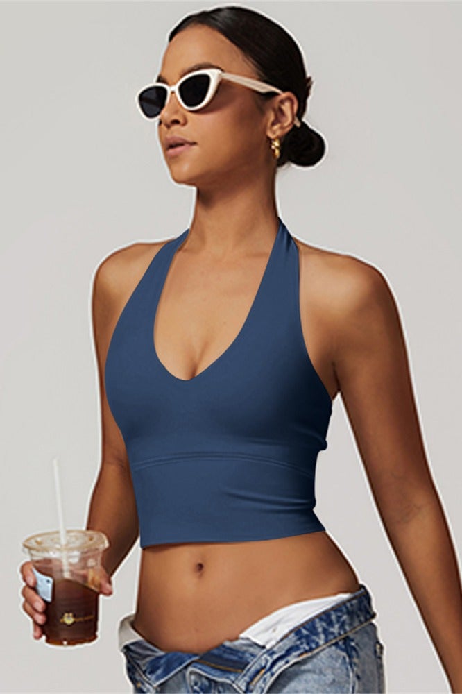 عام المرأة الرسن الرياضة الصدرية الخامس الرقبة الصالة الرياضية تجريب اليوغا حمالات الصدر - Image 3