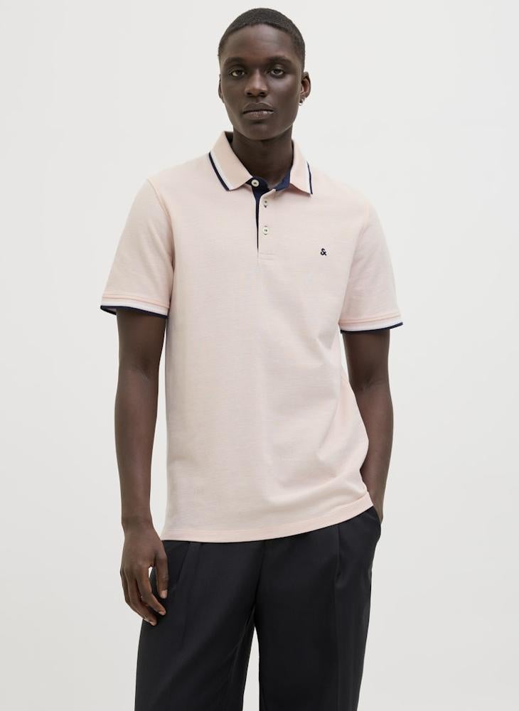 JACK & JONES Jjepaulos Logo Print Polo Shirt  - Image 1