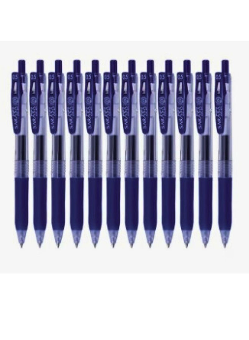 ZEBRA 12-Piece Sarasa Clip Gel-Ink Pen Set Blue - Image 1