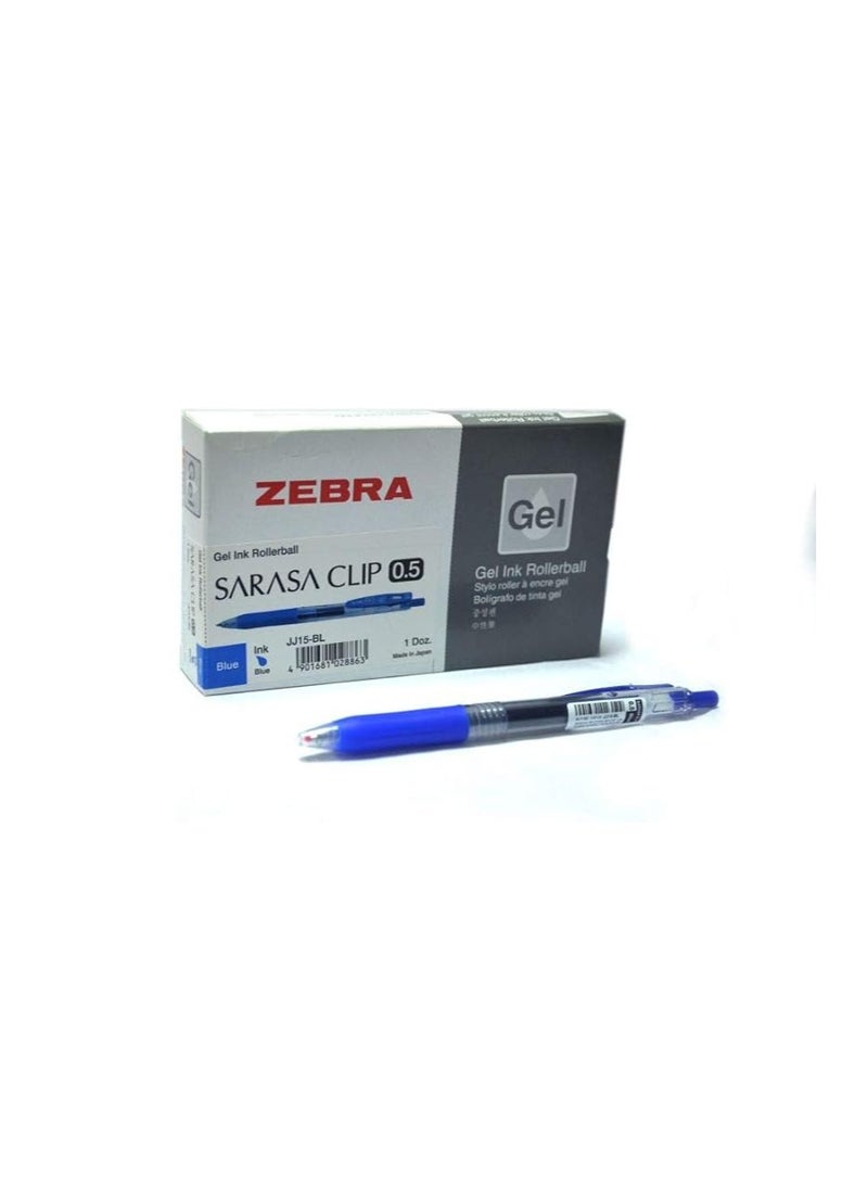 ZEBRA 12-Piece Sarasa Clip Gel-Ink Pen Set Blue - Image 3