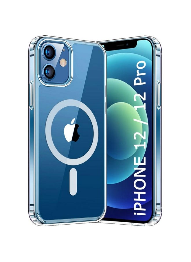 ذا جيفت كارت جراب خلفي مقاوم للصدمات فائق الجودة من TheGiftKart لهاتف iPhone 12/12 Pro متوافق مع MagSafe | حماية الكاميرا من الصدمات | جراب خلفي صلب لهاتف iPhone 12/12 Pro (PC & TPU، جوانب شفافة)  - Image 1