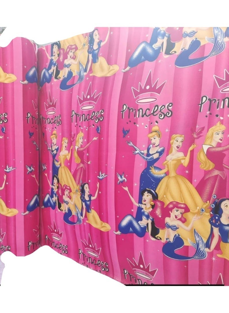 King Size Bedsheet. Cartoon Princess Themed Bedding Set, Pink Color for Girls. Soft Cotton Blend Bedsheet with 2 Pillowcases, King Size 240x220 cm. Bed Sheet for Girls. Pink Bedsheet. King Size Bed Sheet for Girls. Cartoon Bed Sheet - Image 5