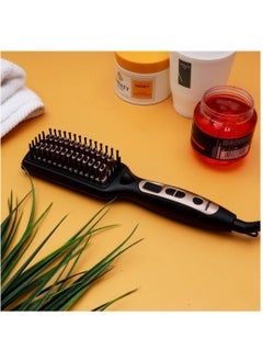 GEEPAS Ceramic Hair Brush 45W - Temperature Control with Led Display | 60 Minutes Auto Shut-off | Perfect for Styling  - Image 1