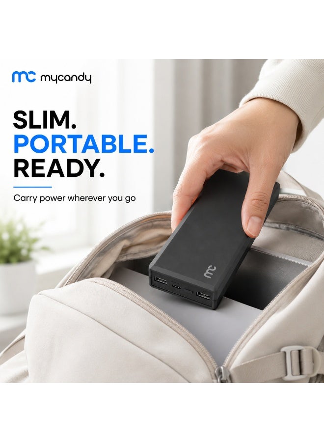 MYCANDY Pb-C250 20000Mah 22.5W Usb-C Pd Fast Charging Power Bank, Black Black - Image 5