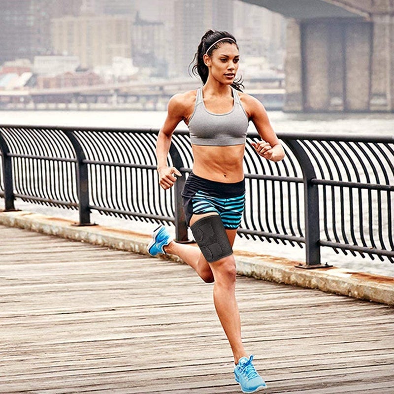 IGR سليد ضغط الفخذ للرجال والنساء، دعامة دعم الفخذ القابلة للتعديل، تخفيف آلام الفخذ، مقاس واحد يناسب معظم الأحجام - Image 4