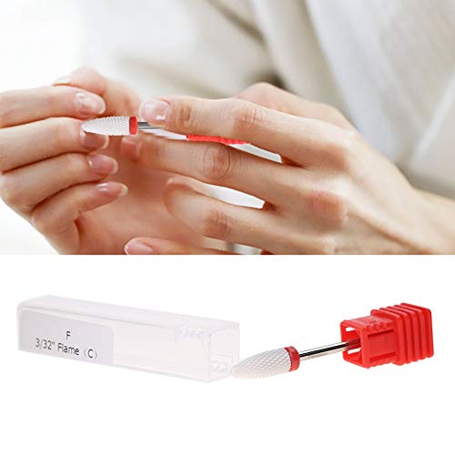 Semme Drill Head Nail,Nail Drill Bit, Ceramic Nail Grinding Head 4 Types Round Flat Ceramic Grinding Head Manicure Machine Accessories Tool(Round Flat Head) - Image 4