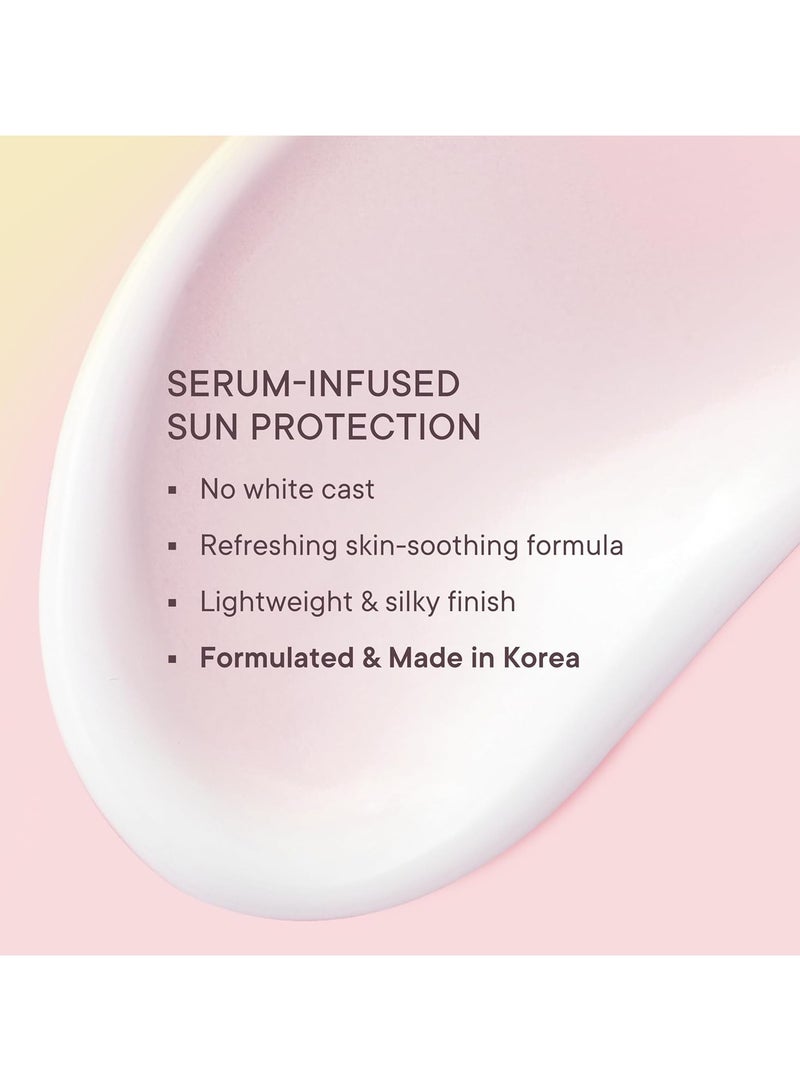 Quench Glow Fluid Sunscreen SPF 50 PA++++ with 2% Niacinamide & Cherry Blossom for Glowing Skin | 7 Korean UV Filters for UVA/UVB Protection | Lightweight Sunscreen Serum | Reduces Dark Spots & Tanning | All Skin Types (30ml) - Image 5