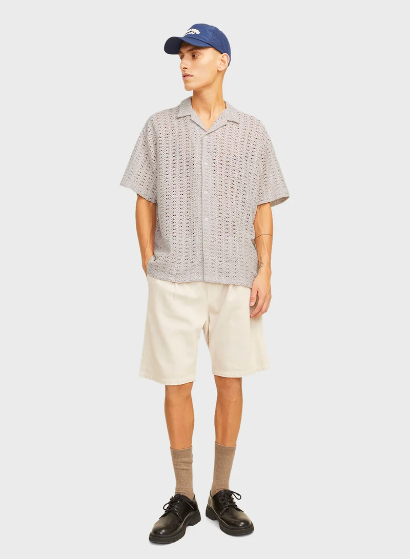 JACK & JONES Jorcrochet Regular Fit Crochet Shirt