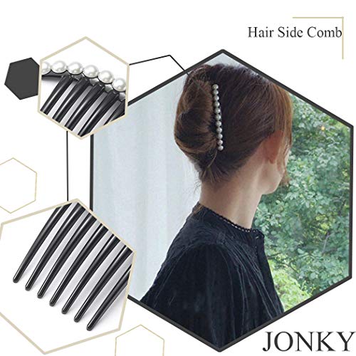 JONKY JONKY French Twist Hair Comb Pearl Fancy Hair Accessories for Women (Pack of 2) - Image 3