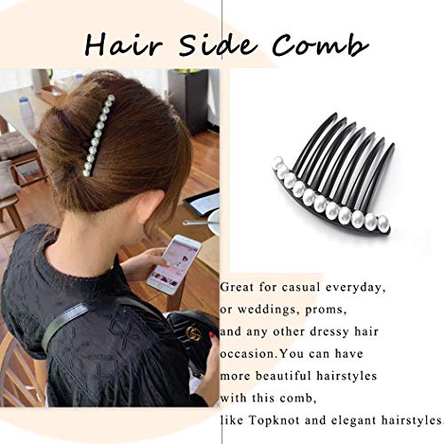 JONKY JONKY French Twist Hair Comb Pearl Fancy Hair Accessories for Women (Pack of 2) - Image 5