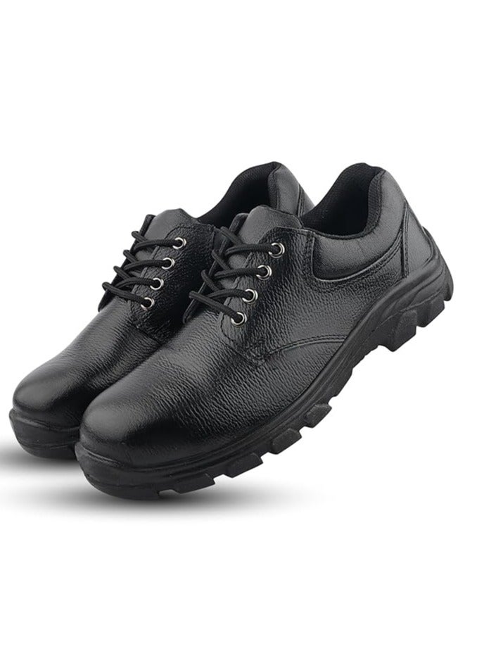 Genuine Leather Safety Shoes for Men with PU Sole, Steel Toe & Energy Absorption  - Image 2