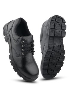Generic Genuine Leather Safety Shoes for Men with PU Sole, Steel Toe & Energy Absorption  - Image 1