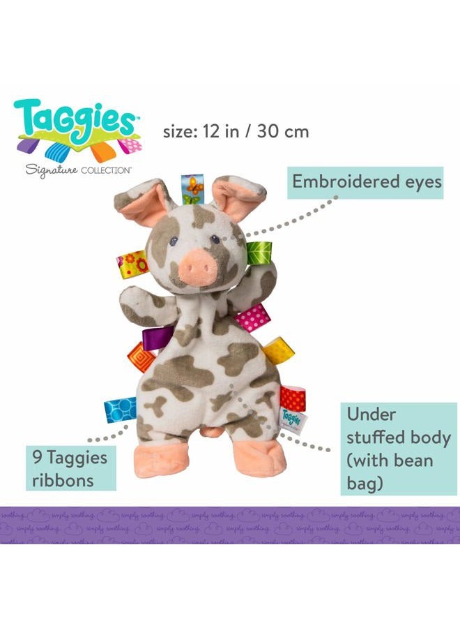 Taggies Patches Pig Lovey Soft Toy , 12 Inch (Pack of 1) - Image 2