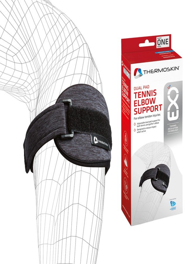 Thermoskin EXO Dual Tennis Elbow, Black, OSFM - Image 1