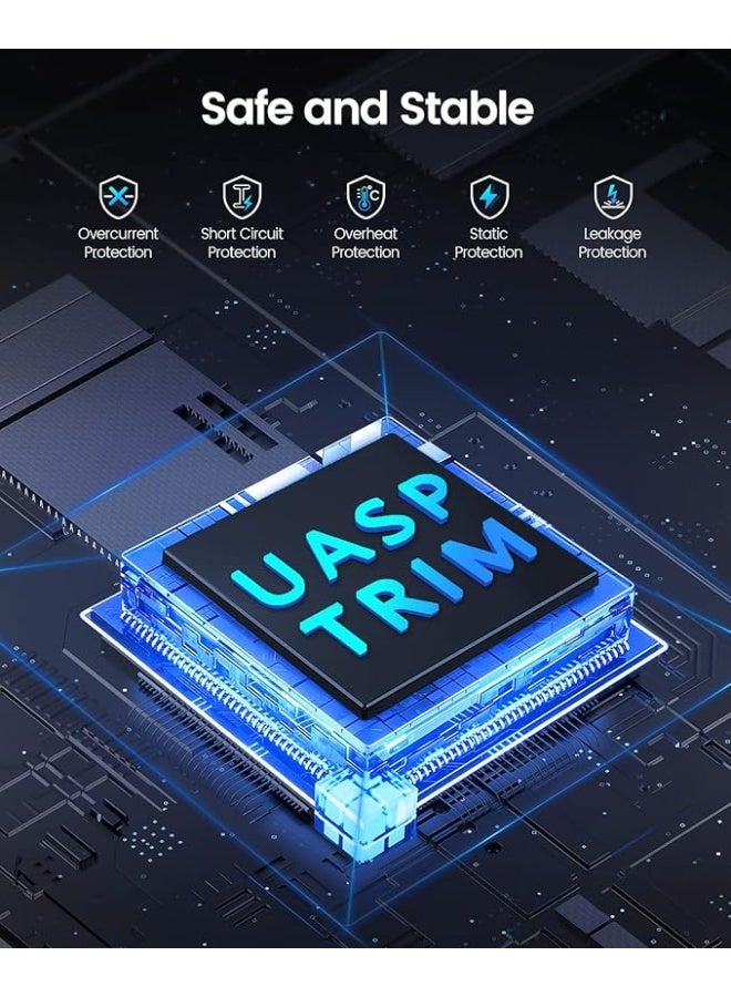 External Hard Drive Docking Station for 2.5/3.5 Inch HDD SSD USB 3.0 to SATA Dock Up to 22TB with UASP and 12V Power Adapter - Image 2