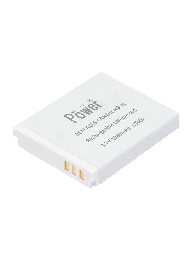 DMK Power - DMK Power NB-6L NB-6L NB-6LH (1060mAh) Battery Compatible With Canon S120 SX170 IS SX260 HS, SX280 HS, SX500 IS, SX510 HS, SX520 HS, SX530 HS, SX540 HS, SX600 HS, SX610 HS, SX700 HS, SX710 HS, ELP - Image 1