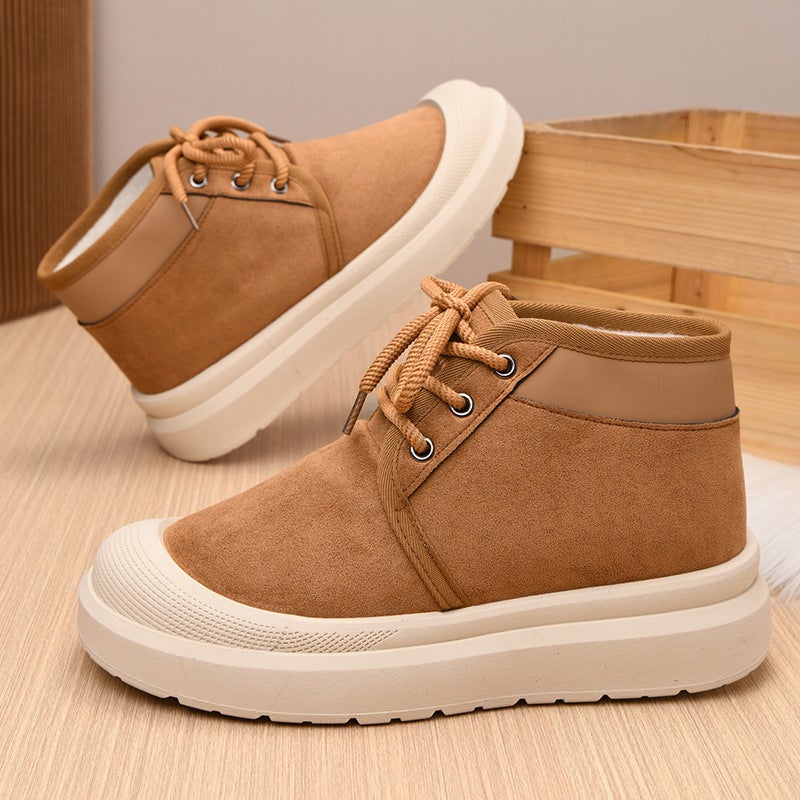 Women's Lace-up Snow Boots with Faux Fur Lining