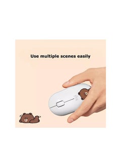 Logitech Logitech 2.4GHz wireless Bluetooth dual-mode silent mouse in white/brown  - Image 4