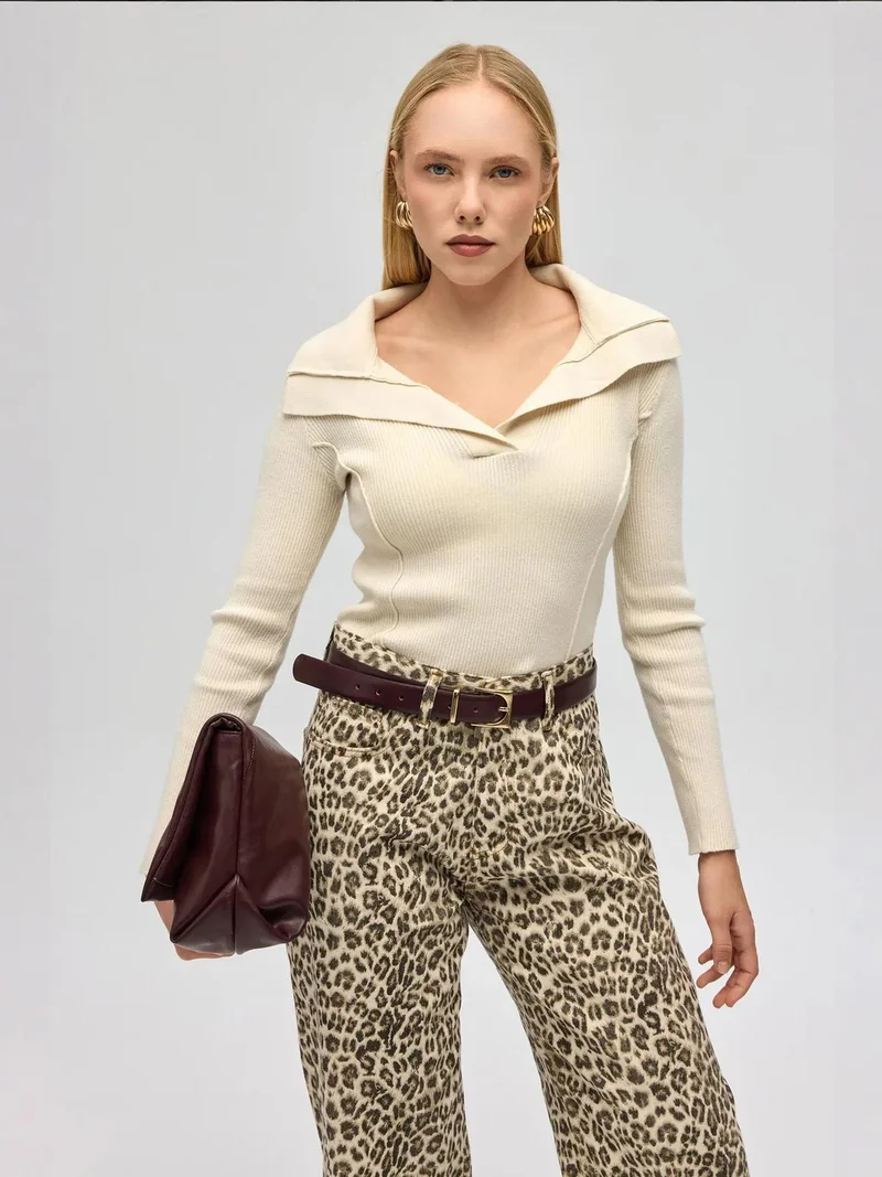 ماي كولكشن MAI STUDIOS Inari Polo Collar Sweater