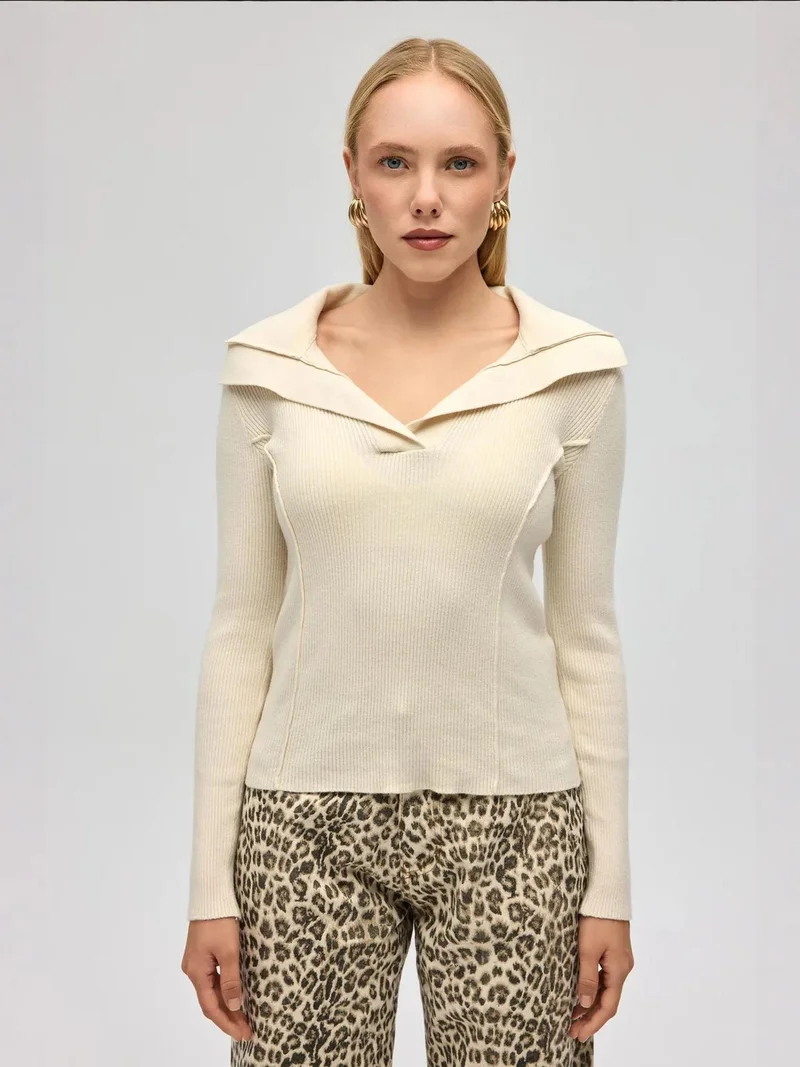 ماي كولكشن MAI STUDIOS Inari Polo Collar Sweater