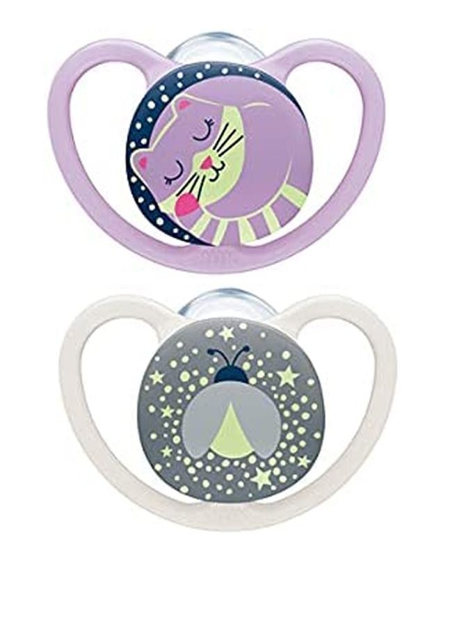 نوك لهاية سيليكون سبيس نايت قطعتين ٦-١٨ شهر - Image 3