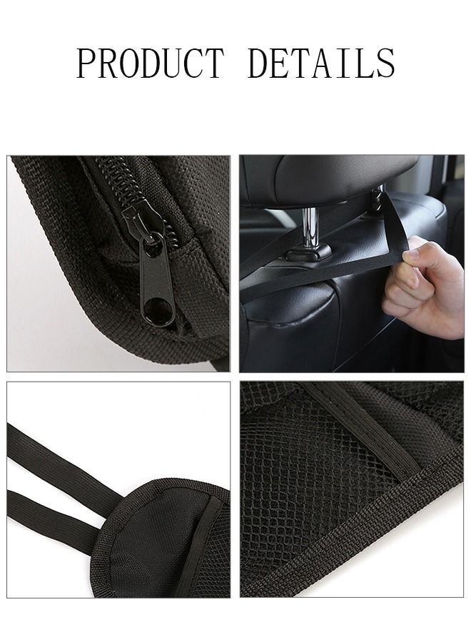 DUNISO 2PCS Car Seat Side Organizer Auto Seat Storage Hanging Bag Phones Drink Stuff Holder with Mesh Pocket for Cars SUV Truck - Image 4