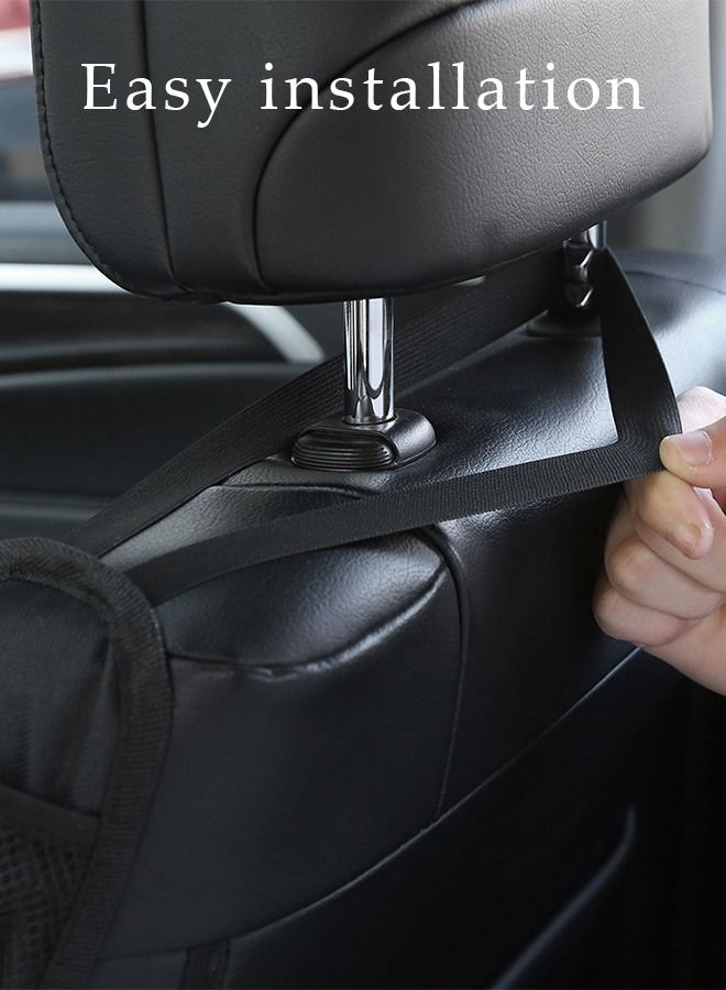 DUNISO 2PCS Car Seat Side Organizer Auto Seat Storage Hanging Bag Phones Drink Stuff Holder with Mesh Pocket for Cars SUV Truck - Image 3