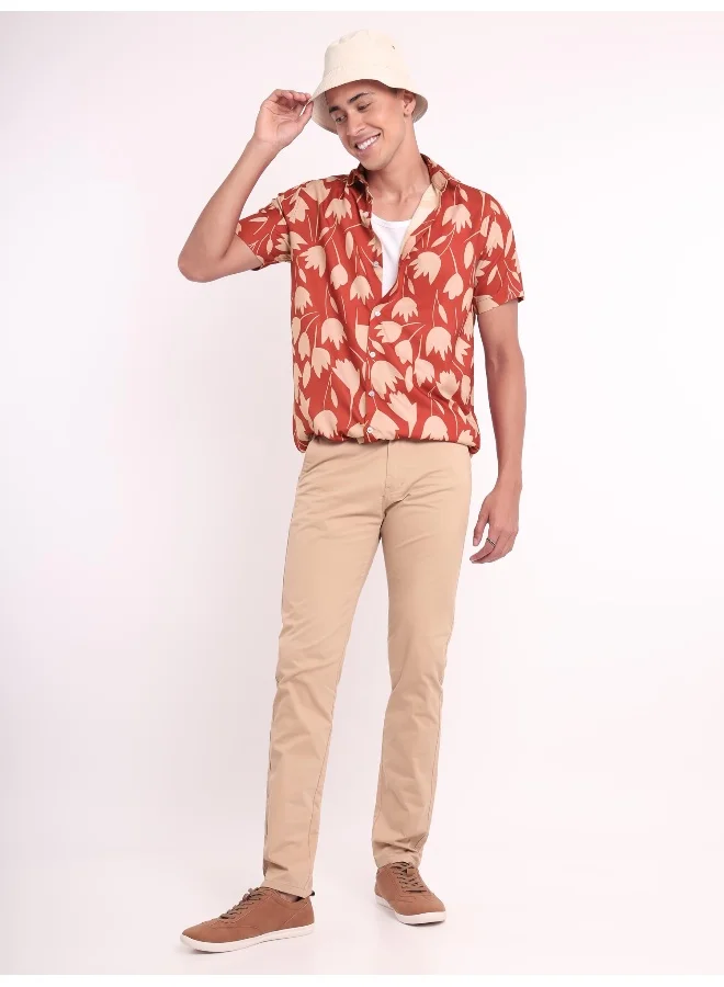 Beyoung Half Sleeve Tulip Hawaiian Shirt for Men Multicolour