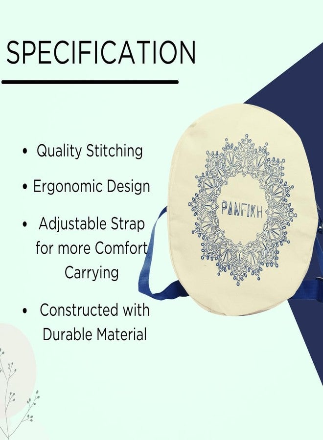 PANFIKH Canvas Yoga Wheel Carrying Case, Accessories Bag Compatible With Wheel And Blocks - Multicolor - Image 3