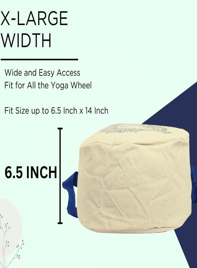 PANFIKH Canvas Yoga Wheel Carrying Case, Accessories Bag Compatible With Wheel And Blocks - Multicolor - Image 4