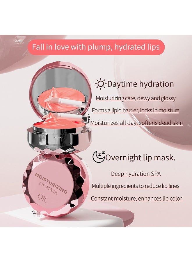 QIC Moisturizing Lip Mask，Lip Sleeping Mask Lip Mask With Brush And Mirror For Day & Night Repair, Reduce Lip Lines & Wrinkles, Soft Smooth Hydrating Rich Texture Lips Sleep Mask 12g - Image 5
