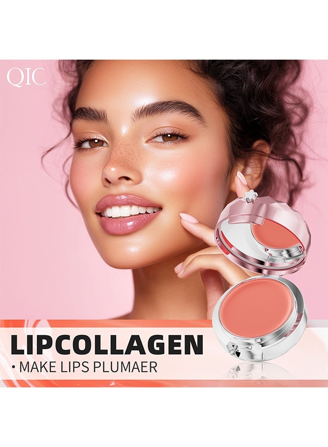 QIC Moisturizing Lip Mask，Lip Sleeping Mask Lip Mask With Brush And Mirror For Day & Night Repair, Reduce Lip Lines & Wrinkles, Soft Smooth Hydrating Rich Texture Lips Sleep Mask 12g - Image 2