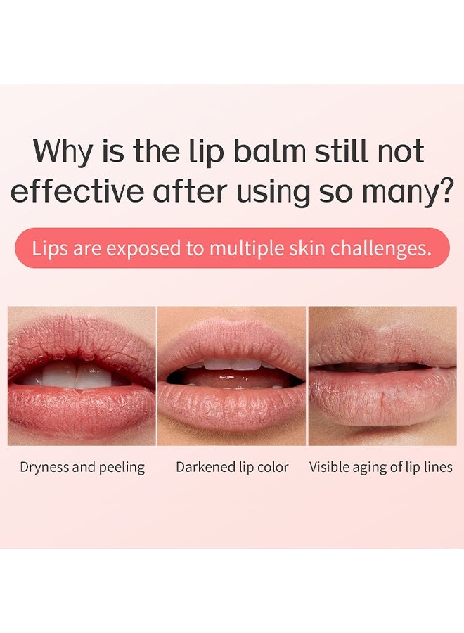 QIC Moisturizing Lip Mask，Lip Sleeping Mask Lip Mask With Brush And Mirror For Day & Night Repair, Reduce Lip Lines & Wrinkles, Soft Smooth Hydrating Rich Texture Lips Sleep Mask 12g - Image 3